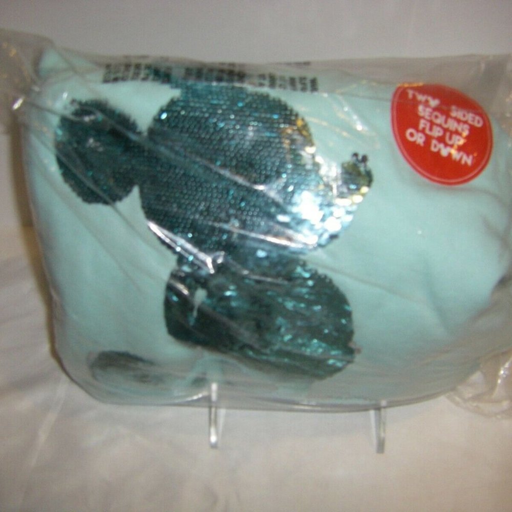 Mickey Mouse Arendelle Aqua "Disneyland" Sequin Sweatshirt 2X - Picture 7 of 8